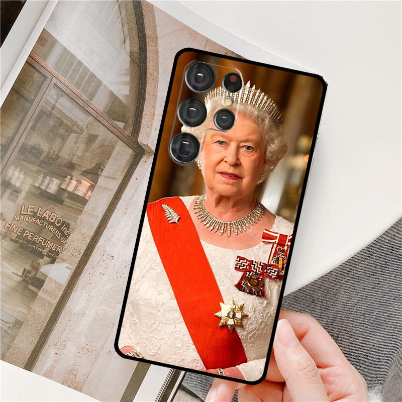 Queen Elizabeth II Phone Case For Samsung Galaxy S25 Ultra S9 S10 S20 S22 S21 Plus S23 FE S24 Ultra Full Cover