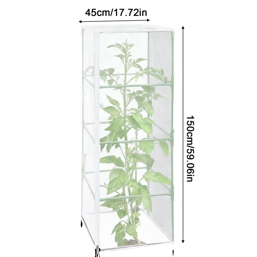 

Сетка для защиты растений от птиц 59x17,7 дюймов Защитная садовая сетка на молнии Клетка для томатов Растения Защита от птиц для фруктов и овощей белый