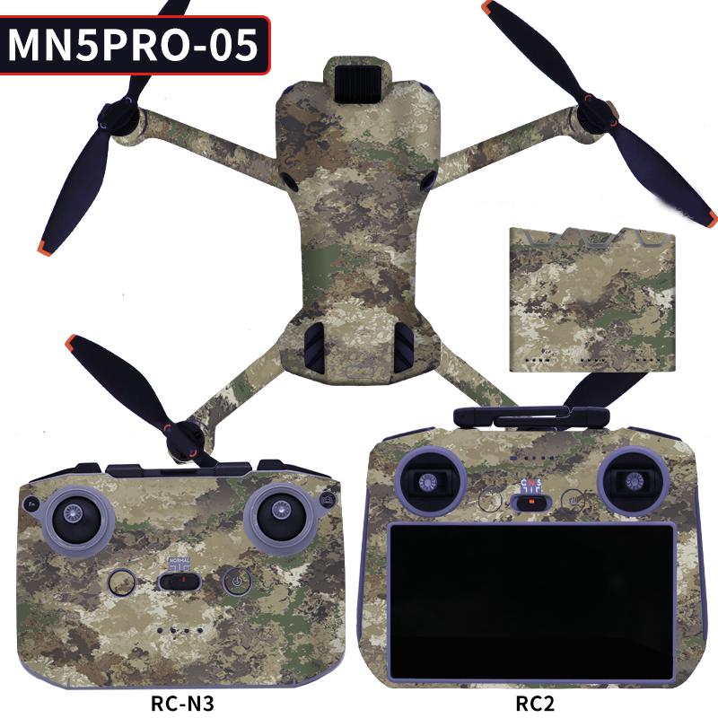 Decorative Sticker Kit for DJI Mini 5 Pro Waterproof Anti-Scratch Skin for Drone, Controller & Battery Manager