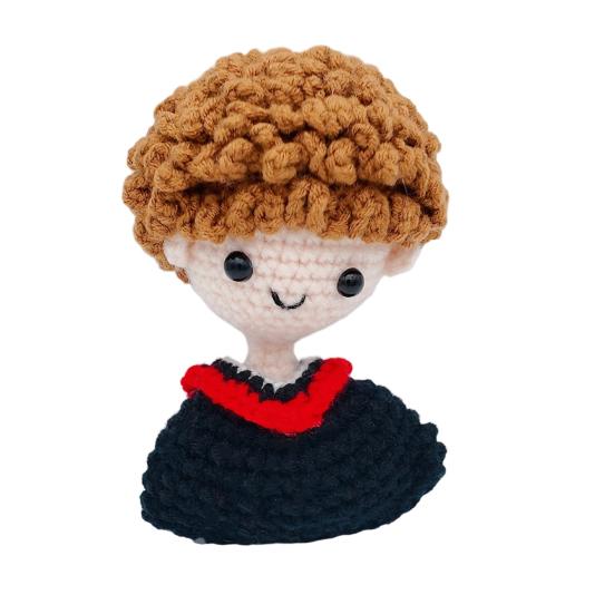 Handmade Graduation Crochet Doll Knitting Cartoon Boy Girl A Boy