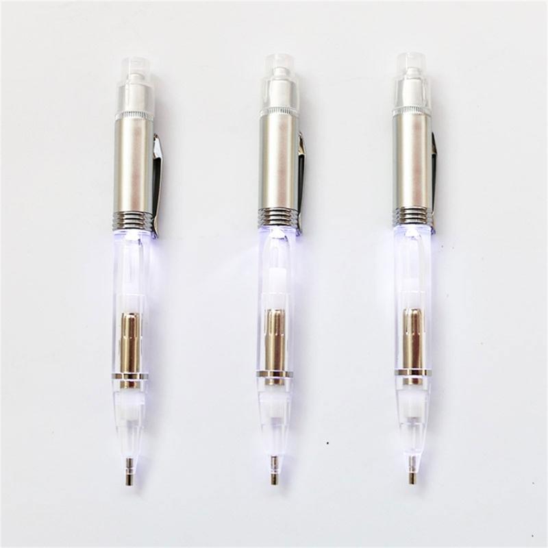 Jewelry Drill Pen Retractable Drill Pen Drawing Drilling Tool with LED Light for Drawing Art Craft Drilling Drawing Tool