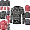 Eleganter Retro Vintage Weihnachts Herren Weihnachts Pullover Mit Schneeflocken Strickmuster