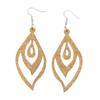 European Hot Sale: Women's Geometric Rhombus Leather Earrings - Simple, Stylish, and Fashionable Jewelry