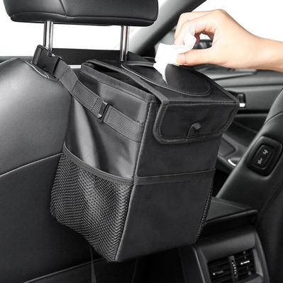 FTBOL Car Storage Case with Pockets Trash Waterproof Car Trash Can with Hook for Front and Rear [Camping Can, Foldable] Lid, Type, Multifunctional,
