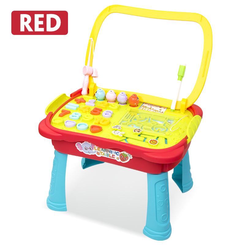 

Kids Creative Learning Table: Multifunctional Game Set with Chess, Fishing, Drawing, and Role-Play Features