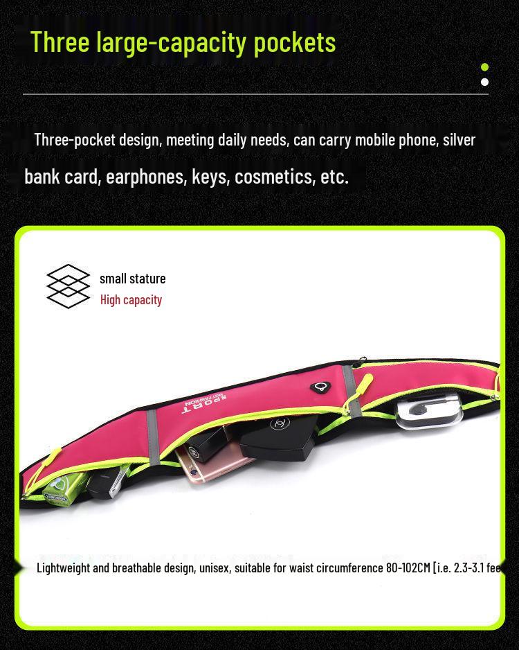 Lauf-Hüfttasche - Wasserdicht, Unisex, Unsichtige kleine Tasche für Telefone und Outdoor-Ausrüstung