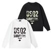 DSQ2 Herr Trendig Lös Passform Bokstavstryckt Sweatshirt, Rund Hals, för Vår och Höst