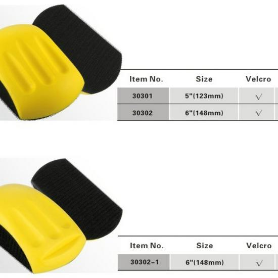 4" 100mm Self-Adhesive PU Foam Hand Grinding Disc for Manual Sanding and Polishing, Yellow