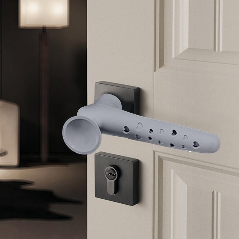 Doors Knob Protective Covers Anti-collision Silicone Door Knob Cover Static-free Safety Handle Sleeve Suction Cup Doorknob Cover