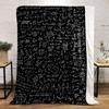 The pattern consists of mathematical formulas, graphs, and geometric shapes. for all seasons blanket lunch break throw gift