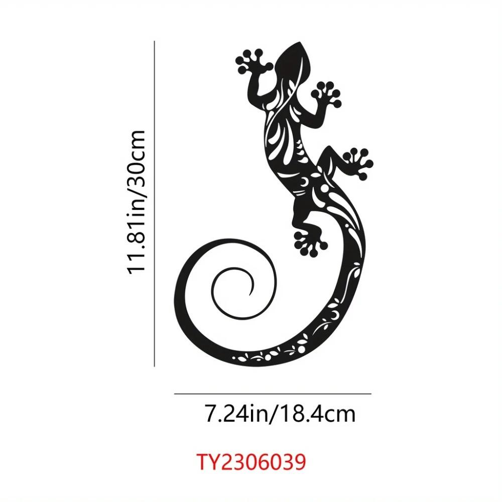 1pc 2D Lizard Metal Wall Art - Eye-Catching Home Decor for Living Room, Bedroom, and Office Wall Decor Metal Wall Hanging