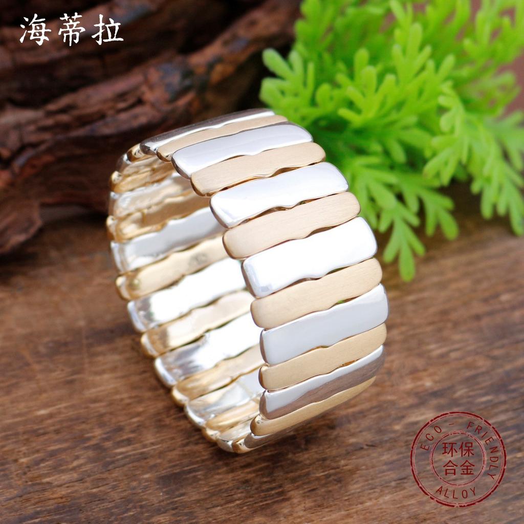Geometric Bar Elastic Bracelet Women's Fashion Premium Brushed Square Geometric Bracelet