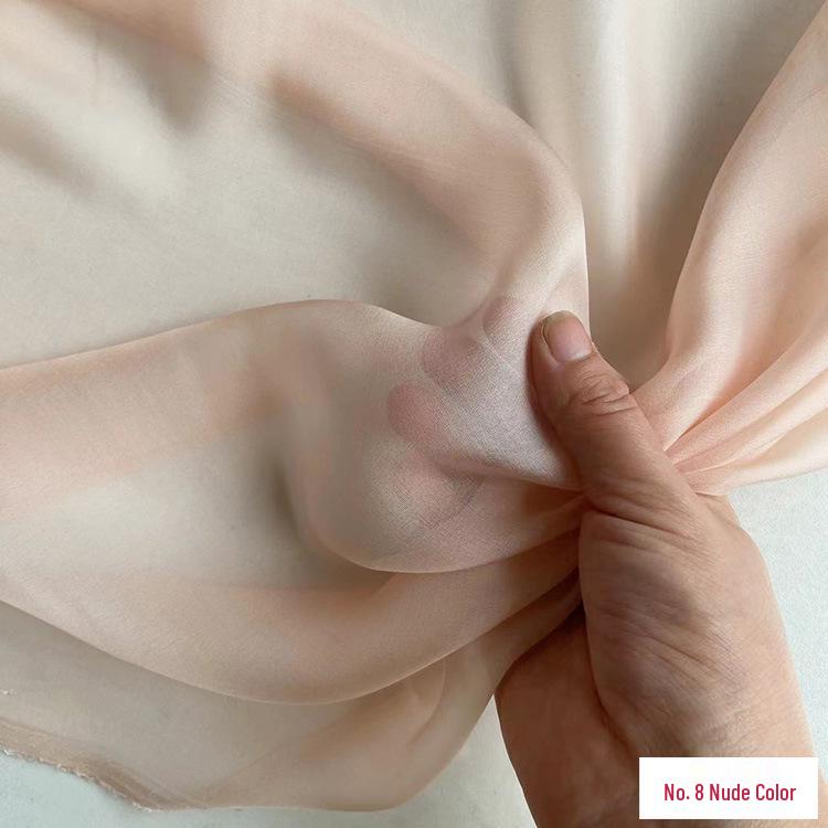 Chiffon di Vera Seta Largo 6 mm: Tessuto di Seta di Gelso Trasparente per Foulard, Vestiti Estivi e Abiti da Sera