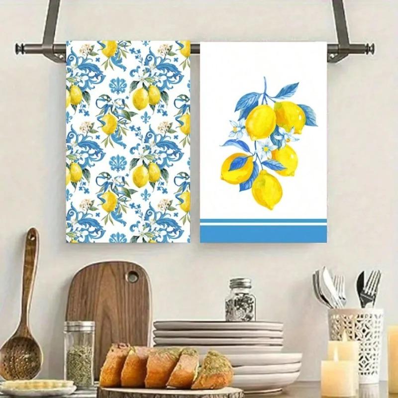 2 Stück Küchentücher, Handtuchsets, Super saugfähige weiche Reinigungstücher, Küchen Dekoration, Küchenutensilien, Haushaltsutensilien, Reinigungstücher