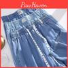 Ice High Tencel Waist Womens Silk Wideleg Jeans For Summer
