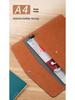 A4 Leather Korean Style Large Capacity Magnetic Snap File Folder
