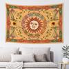 Wildflowers Vertical Wall Hanging, Illustrative Reference Chart Tapestry With Word, Beige White Vintage Tarot Flag Straight