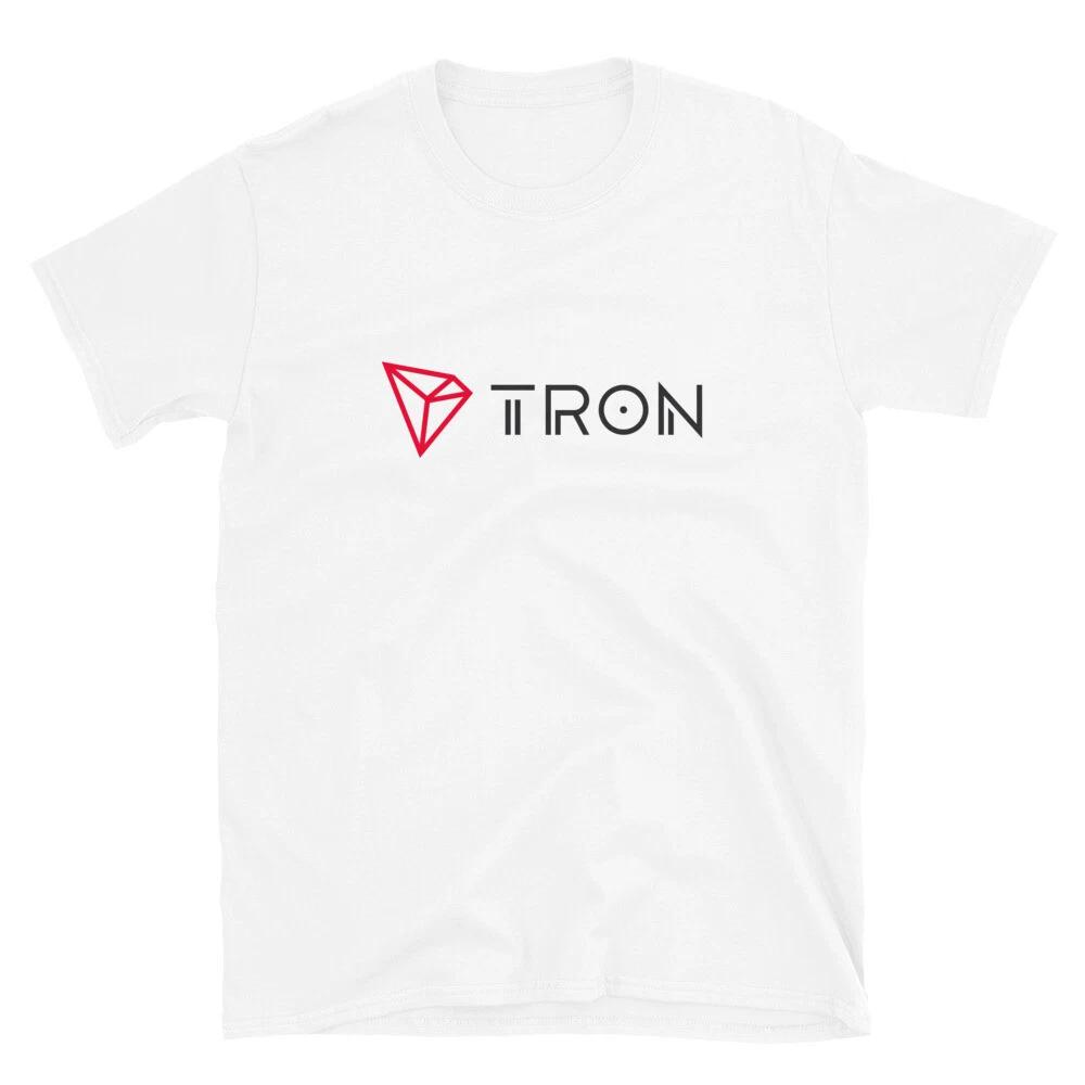 Tron Logo T- Shirt TRX Cryptocurrency Trading Crypto Trader Gift Tee Blockchain S
