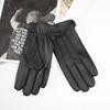 Men's Sheepskin Driving Gloves Solid Color Thin Single Leather Unlined Touch Screen Fashion Ripple Riding Motorcycle Gloves