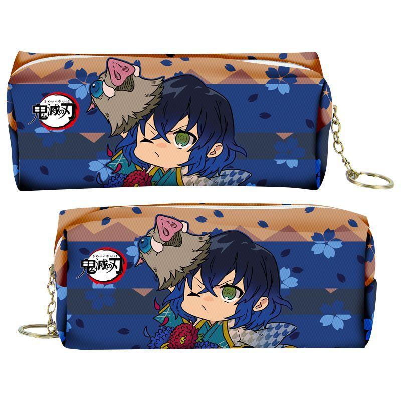 Slayer Demon Cartoon Animation Peripheral Pencil Case Stationery Box Pencil Coin Purse PU Zipper Nezuko Mitsuri Butterfly Ninja