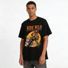 Ride Wild Passion Biker Graphic Tee Vintage Motorcycle Casual Top Pure Cotton T-shirt