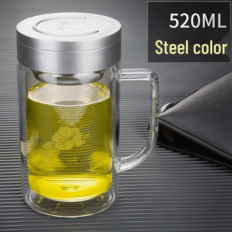 Fuguang Double-Walled Glass Tea Infuser Mug