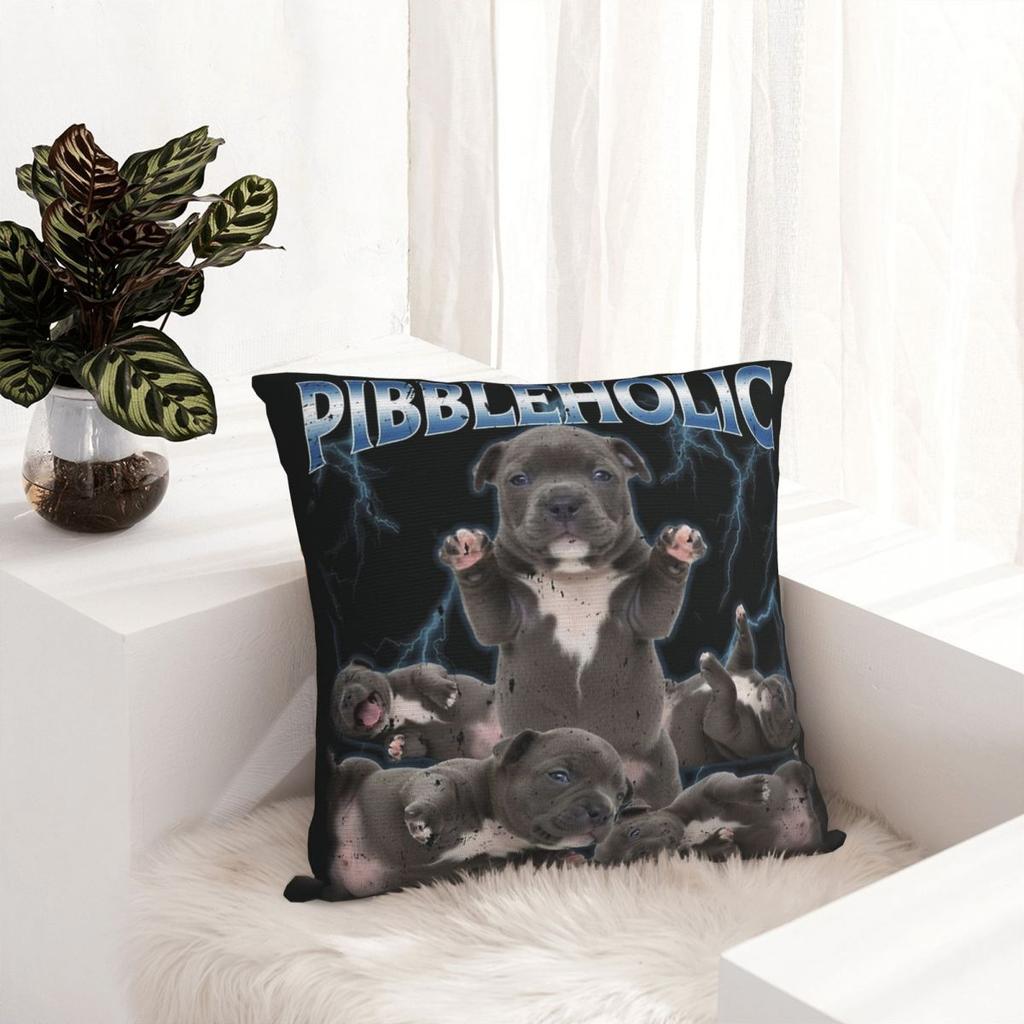 Pibbleholic Pibble Hund Meme Wasch Mich Bauch Kissenbezug Neuheit Kissenhülle Kissenbezug Kissenbezüge Für Wohnzimmer Stuhl