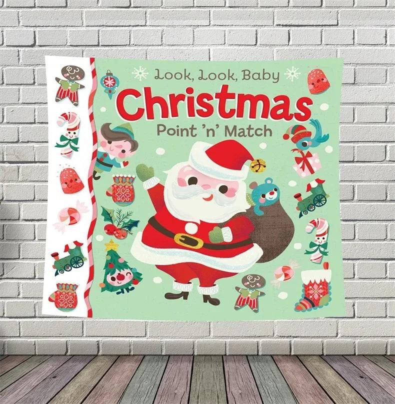 Christmas Pattern Tapestry Home Bedroom Living Room Wall Decoration Santa Claus