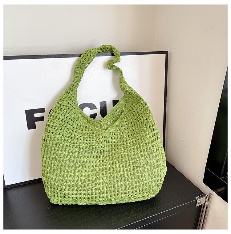 New Knitted Bag Woven Bag Shoulder Bag Casual Women's Bag Seaside Vacation Bohemian Bag