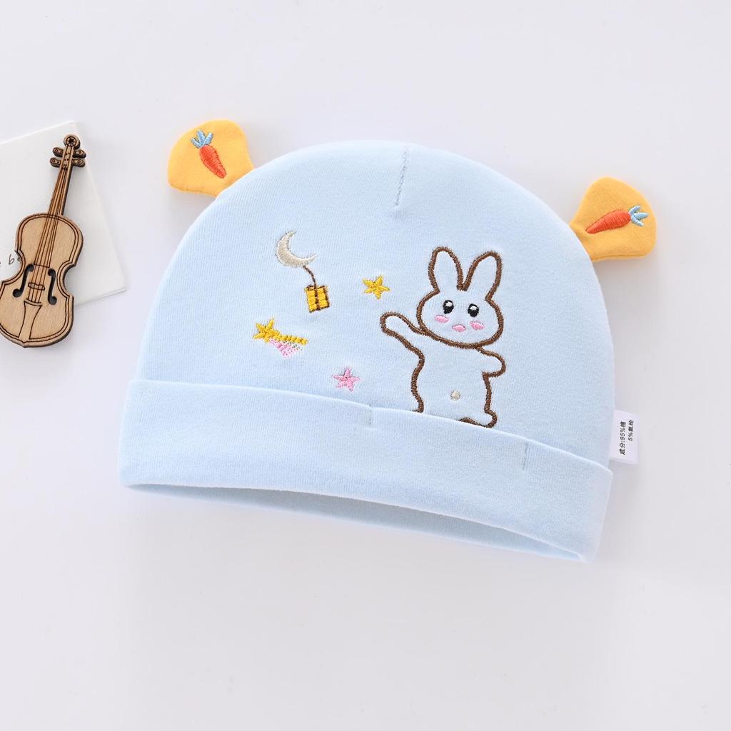 Newborn Vernix Cap Double Ear Baby Hat for 0-6 Months - Cute, Warm, Spring & Autumn
