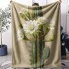 Cactus Throw Soft Flannel AC Blanket Lightweight Summer Nap Throw Cozy  Blanket for Sofa Bed Travel Home