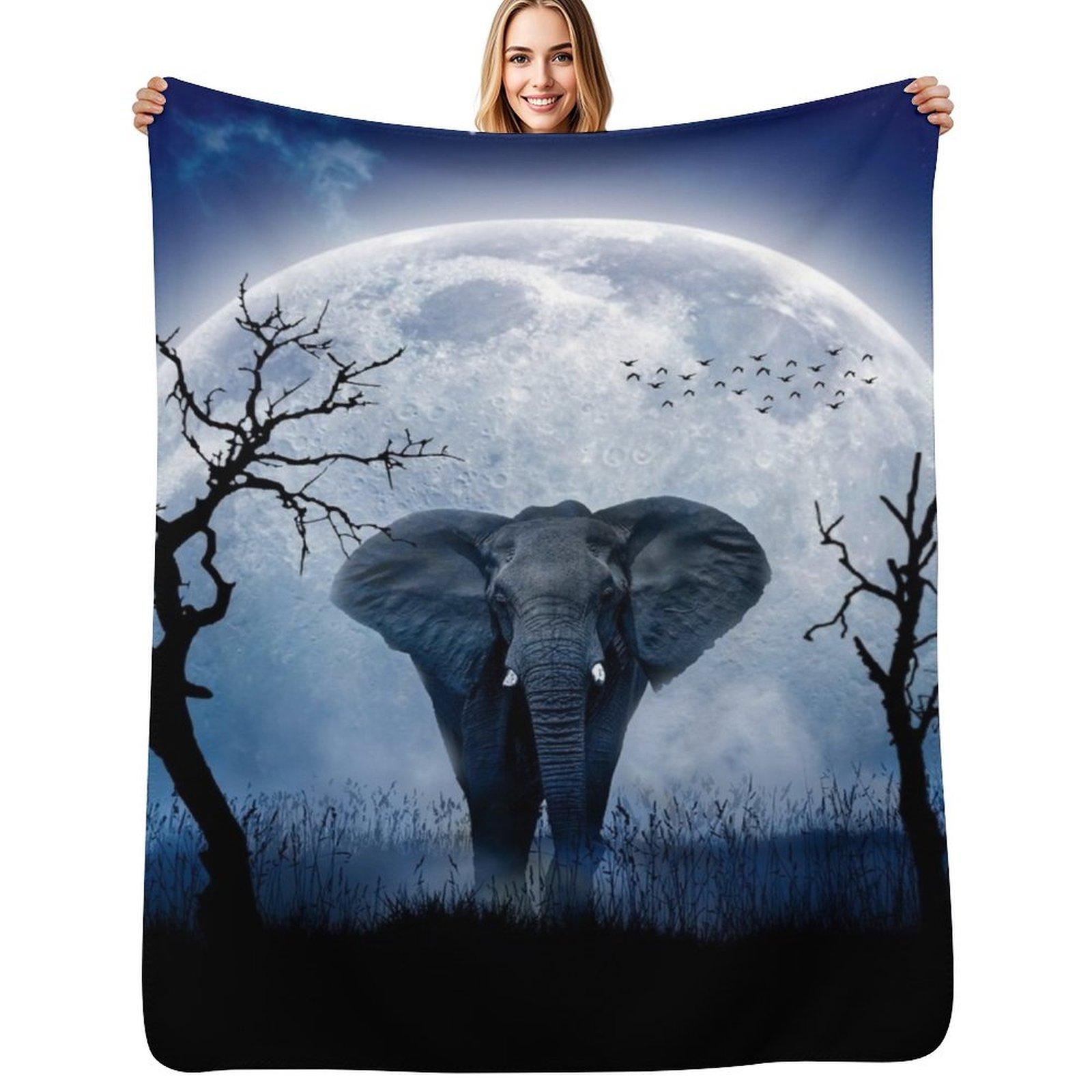SWAMP ELEPHANT Плед Ультрамягкий Уютный Плед для Дневного Сна Сна Size: 75*100cm, Weight: 230 GSM