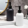 3PCS Ceramic Liquid Soap Dispenser with Storage Wood Tray Toothbrush Cup for Household Bathroom Organizing Essential