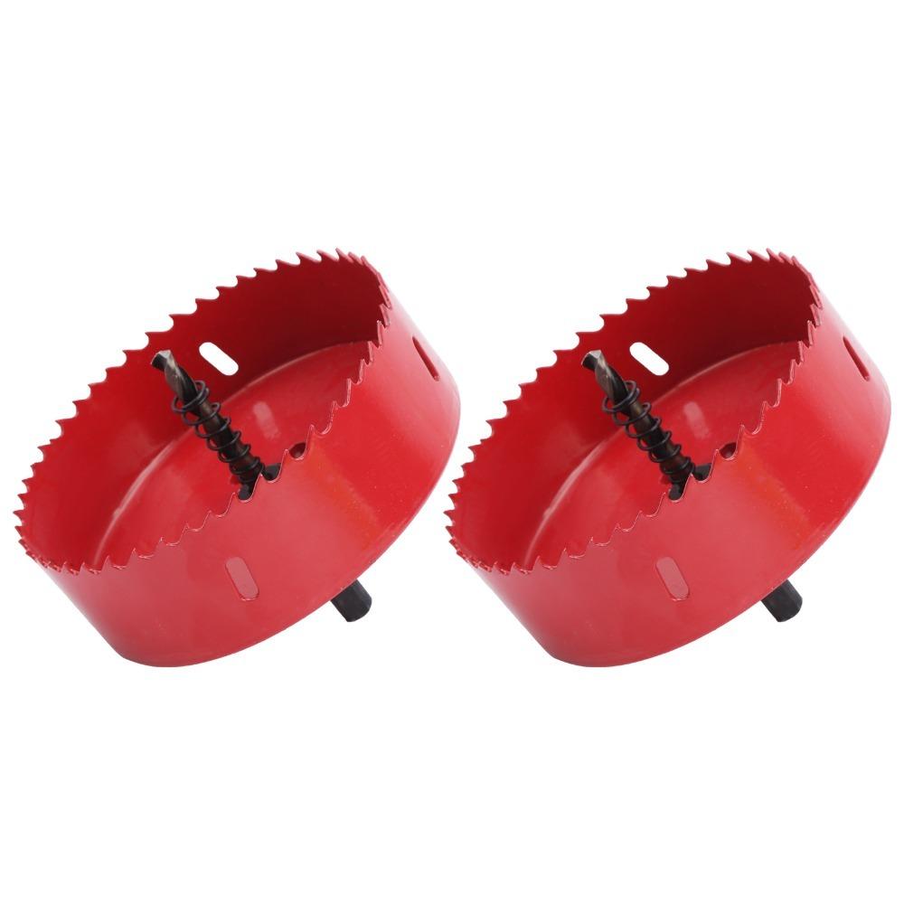 2 Stück 110mm / 4,3in Lochbohrer-Set 105mm / 4,1in Bohrer Lochsäge Lochöffner Werkzeug Für Blech
