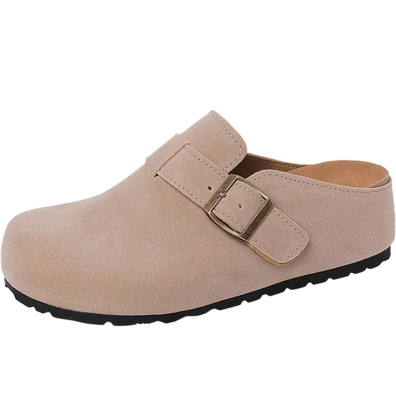 Baotou slippers women's spring new popular retro fashion small inner height increase versatile shoes