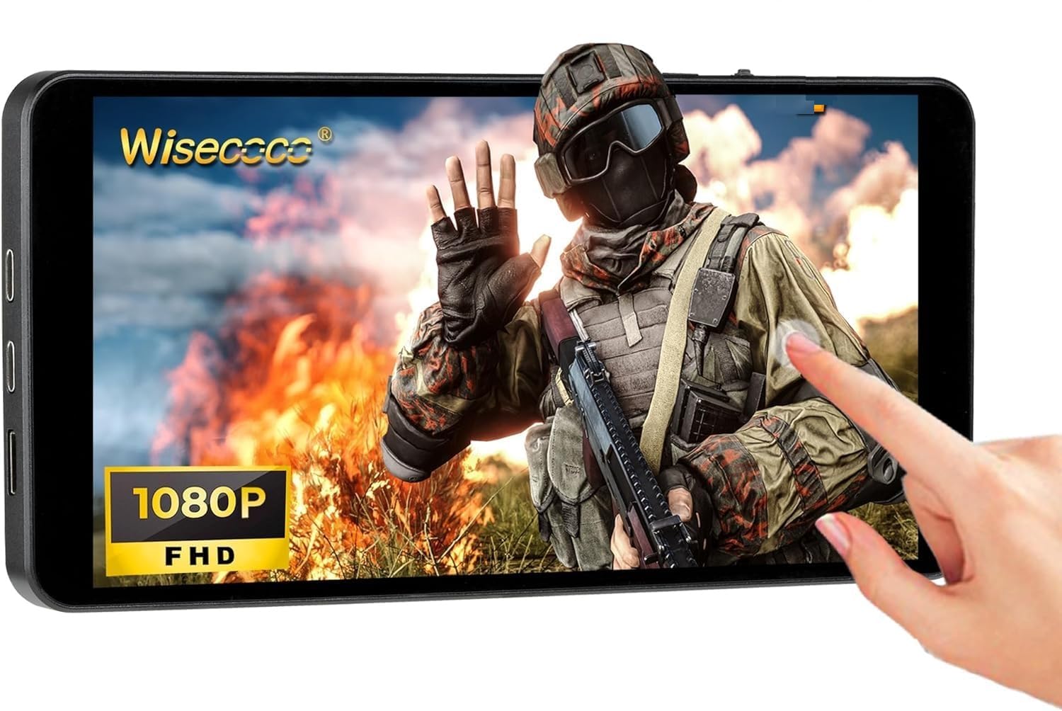 

7 Inch Portable Monitor IPS FHD 1920x1080 Touch Screen Display 1080P Gaming Monitor (For Box/PS4/XBOX/Switch) чорний