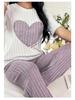 Heart-Shaped European & American Soft Skin-Friendly Two-Piece Nightdress Set