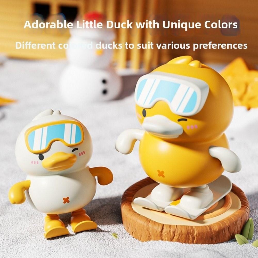 Plastic Material Skiing duck toy Yellow Duck Jumping Duck Toy Clockwork Duck Toy  Desktop Companion