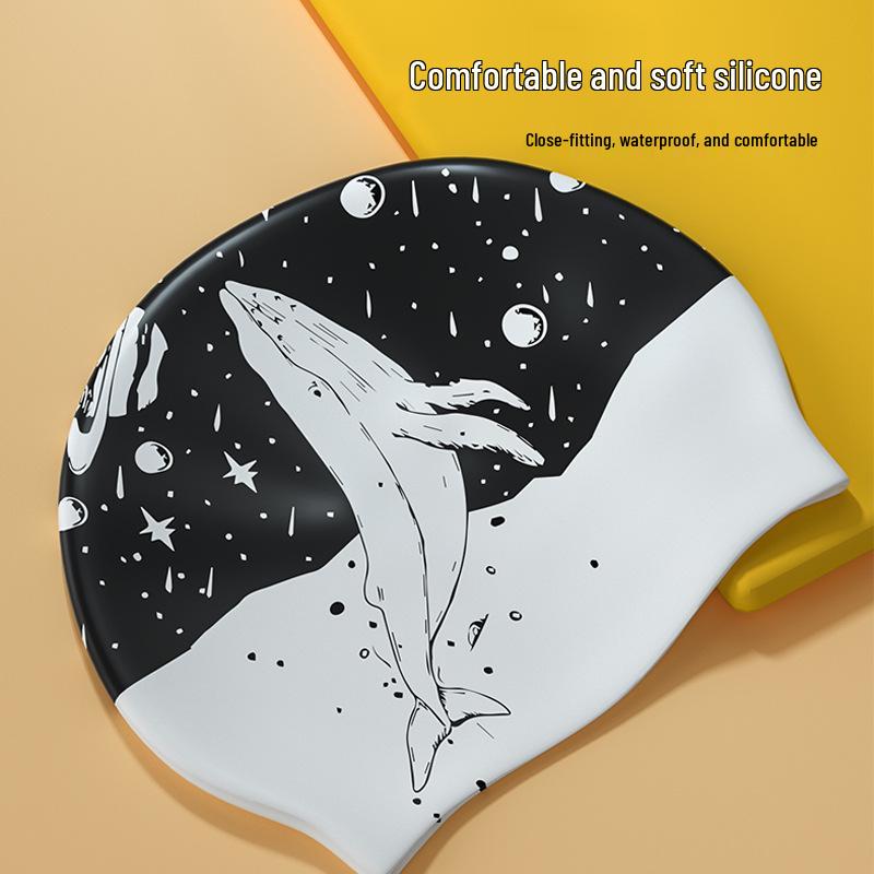 Silicone Waterproof Swim Cap – Comfortable, Non-Tightening, Enlarged & Stylish