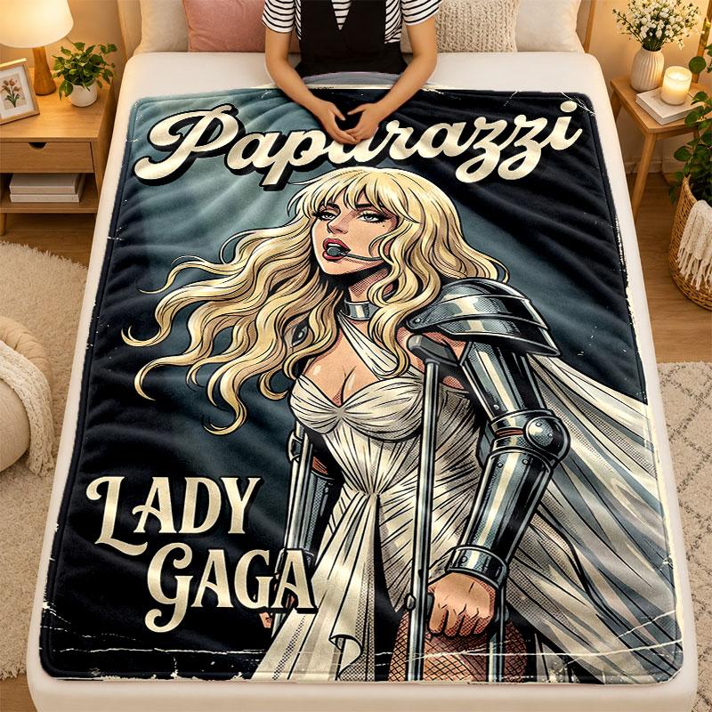 Flanell-DeckeLady Gaga Warme Weiche Überwurfdecke für den Innenbereich Sofa Bett Wohnzimmergebrauch