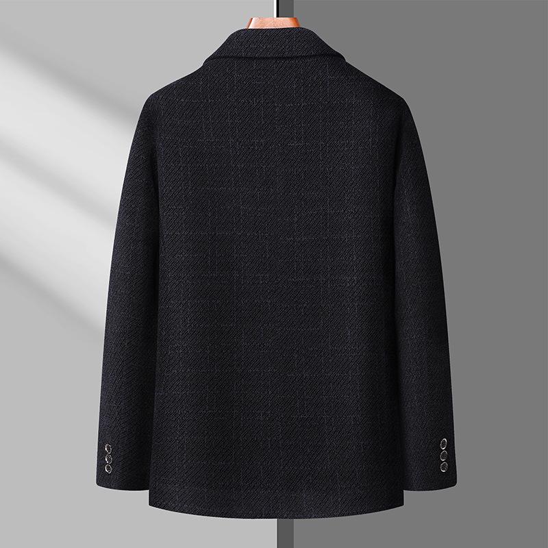 Mid-aged Men's Corduroy Stand Collar Jacket - Spring & Autumn Casual Outerwear