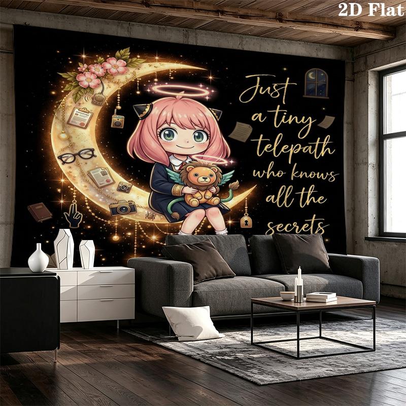 Spy Family Wall Tapestry Aesthetic Wall Hanging Printed Fabric Blanket Decorative Tapestries For Bedroom Living Room Home Decor