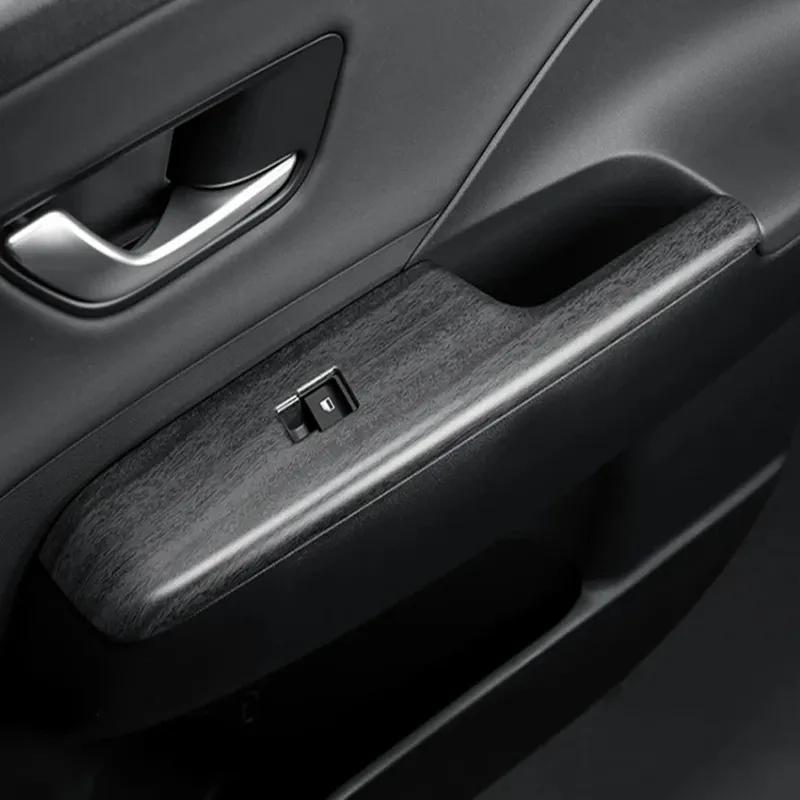 For Hyundai Kona SX2 2024 2025 Wood Grain Door Armrest Pad Decal Window Switch Button Cover LHD