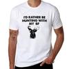 Id Rather Be Hunting with My BF Tshirt Quick Drying Korean Fashion T Shirts for Men Graphic