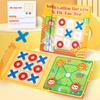 Wooden XO Tic Tac Toe Game Mini Chess Board Interaction Puzzle Training Montessori Early Educational Toys Gift for Kids Boy Girl
