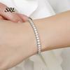 Sophisticated Wrist Ornament Faux Crystal Bracelet for Women, Silver/Golden Rhinestone Bangle Bracelet, Sparkling Adjustable Alloy Jewelry Plated