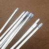 Stainless steel flat stick barbecue with steel needle barbecue string strip the skewers barbecue tool