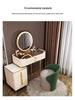 Same Day Delivery Luxurious Bedroom Vanity Stool: Solid Wood Swivel Makeup Chair with Backrest