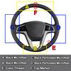 Black Steering Wheel Cover Wrap Artificial Leather Hand-sweing Protector For Hyundai Solaris Verna i20 i25 Accent 2008-2014
