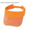 Fashionable Breathable Empty Top Hat Candy Colored With Embedded Rhinestones Sunshade Cap Wide Brim Diamond Encrusted Hat Summer